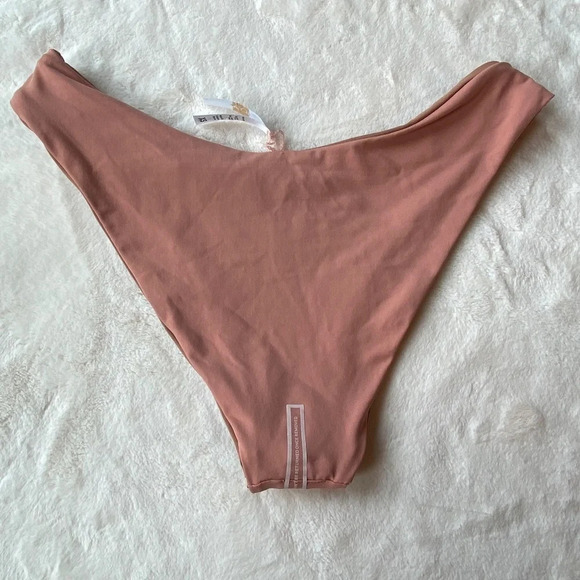 New! Free People x Kya Stella reversible bikini bottom mocha / rose sand 19057 - Picture 5 of 9